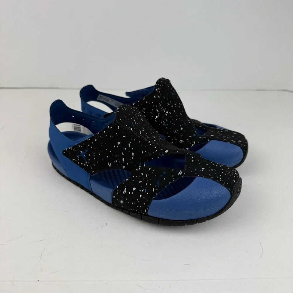 Nike Toddler Jordan Flare Sandals Slip On Blue Black CI7850 404 Size 2C